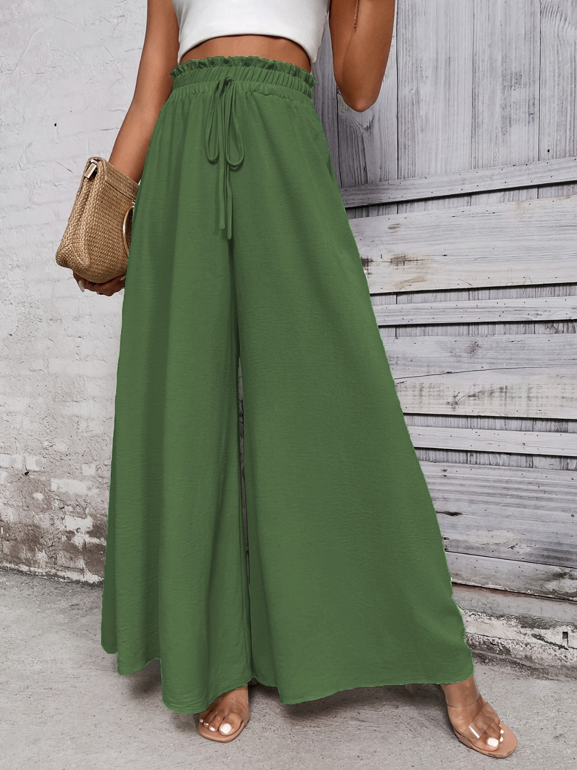 Honey Tied High Waist Wide Leg Pants – Effortless Style and Comfort