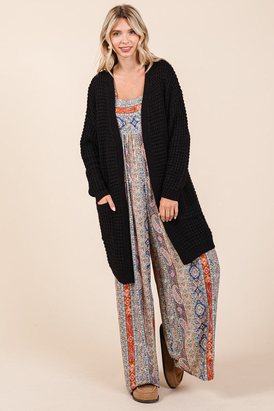 Effortless Layers Waffle-Knit Cardigan