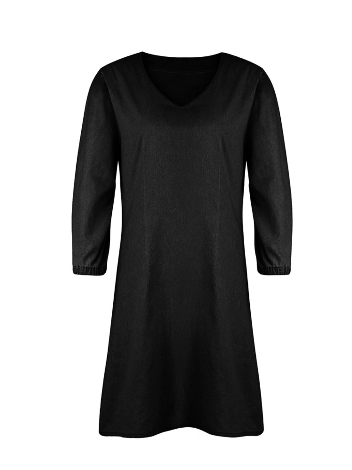 Full Size V-Neck Half Sleeve Dress – Effortless Elegance for Every Day