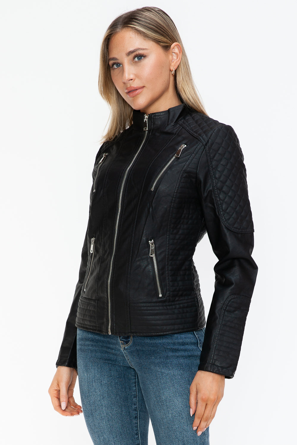 Timeless Motion Faux Leather Coat