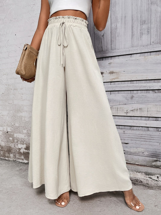 Honey Tied High Waist Wide Leg Pants – Effortless Style and Comfort