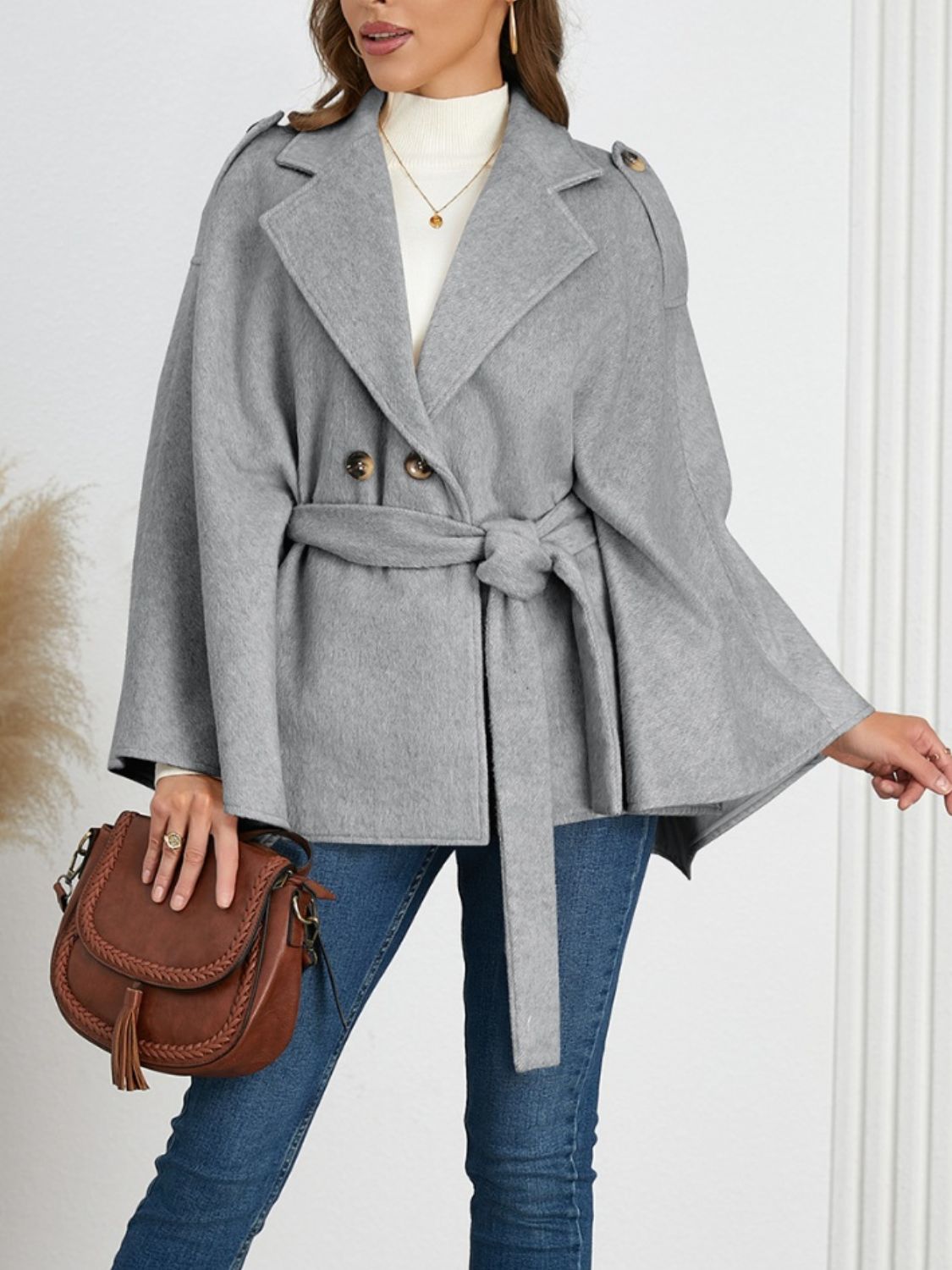 Refined Elegance Poncho Jacket