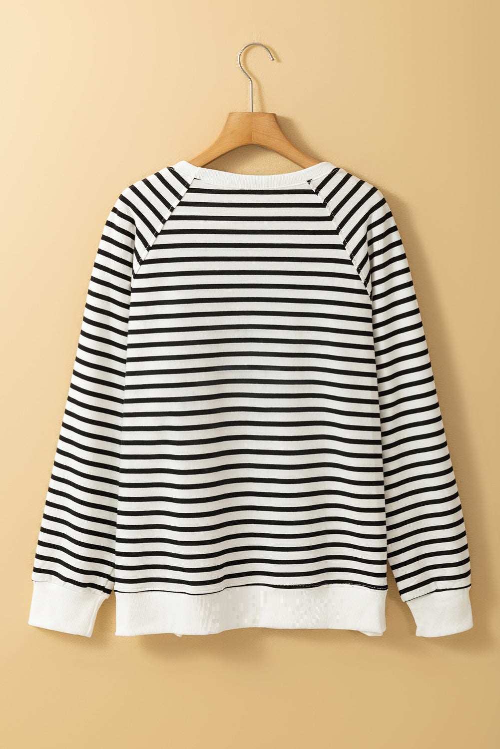 Relaxed Stripe Raglan Sweatshirt