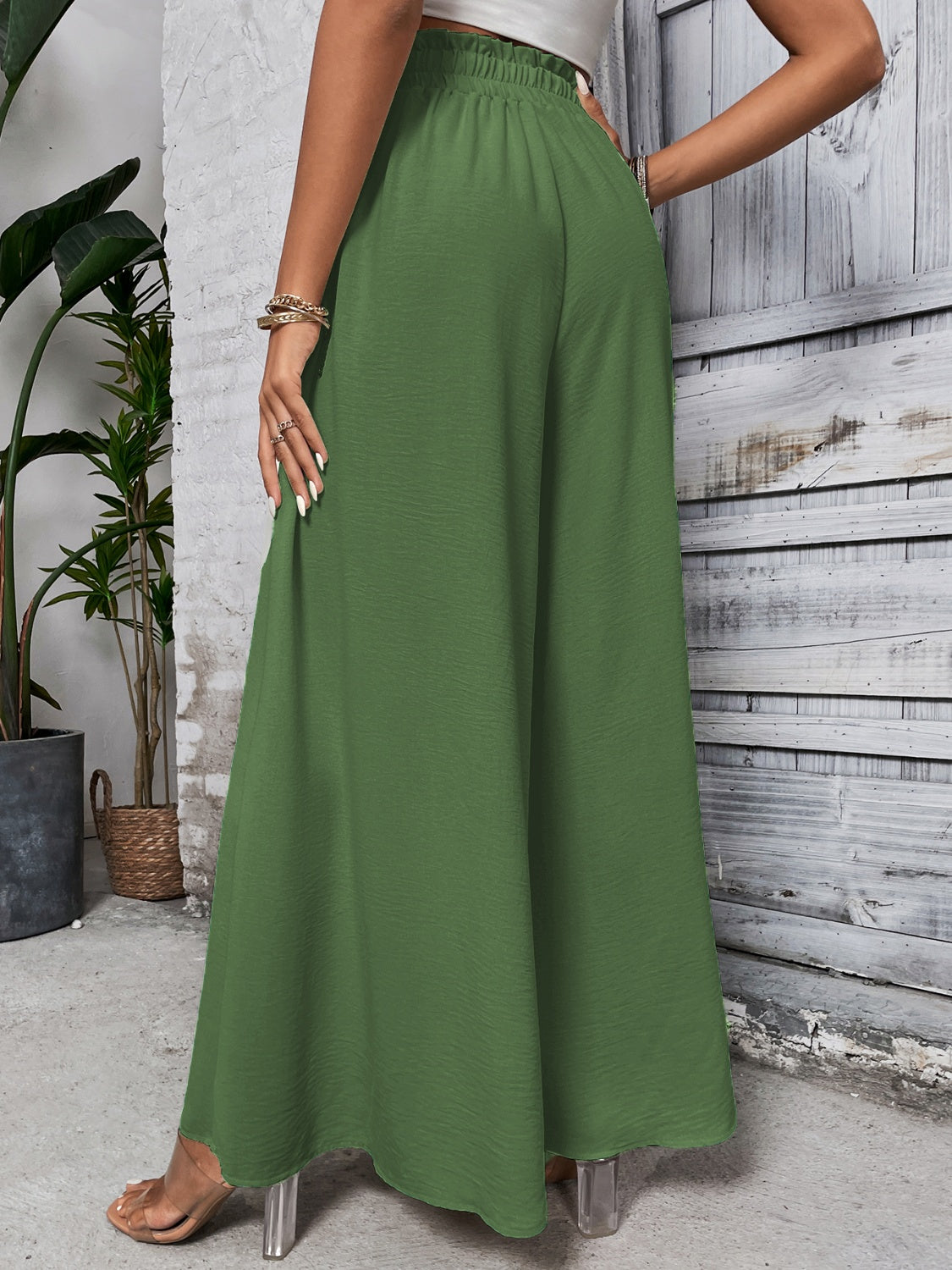 Honey Tied High Waist Wide Leg Pants – Effortless Style and Comfort