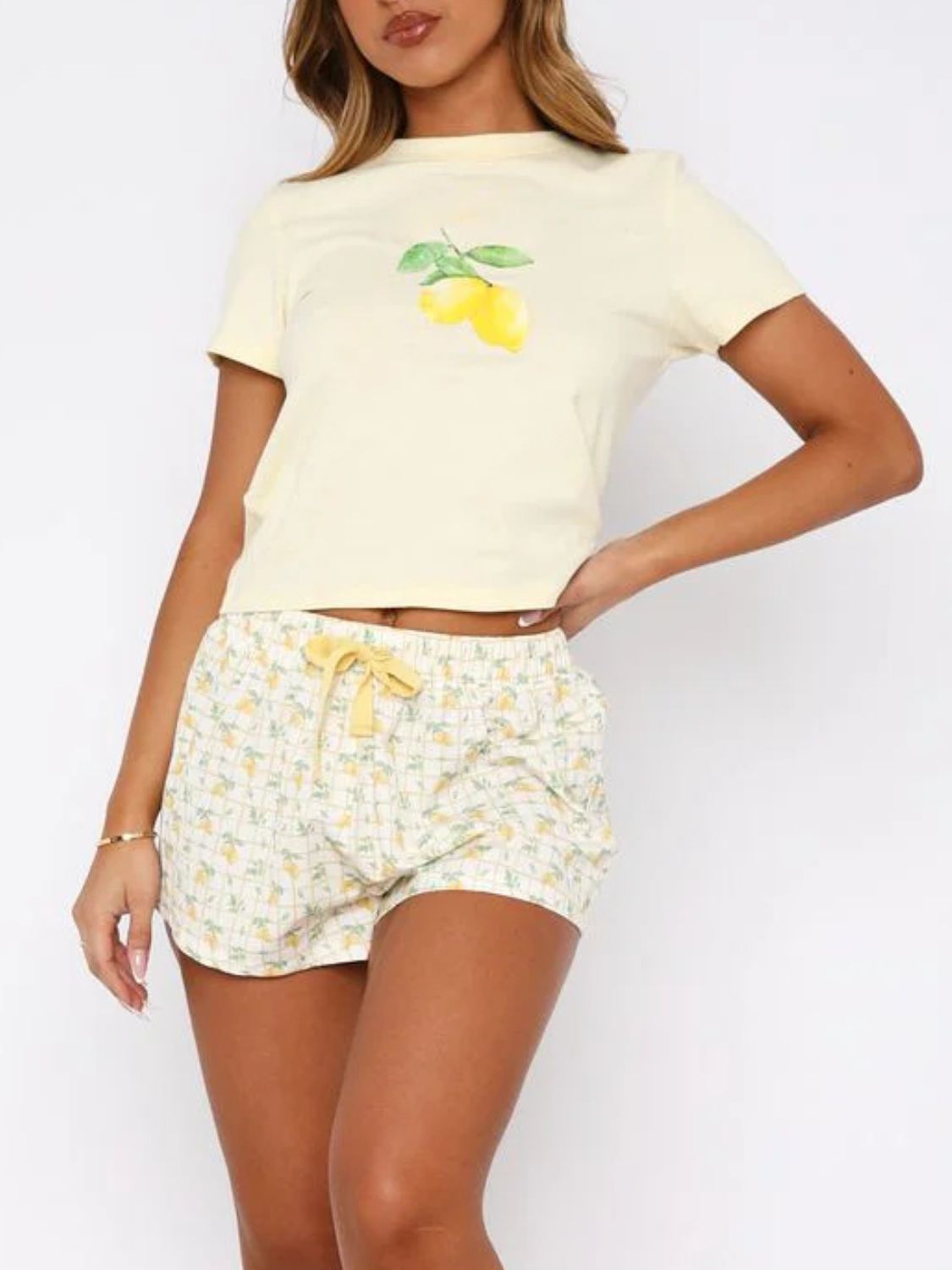 Casual Charm Printed Shorts and Top Set