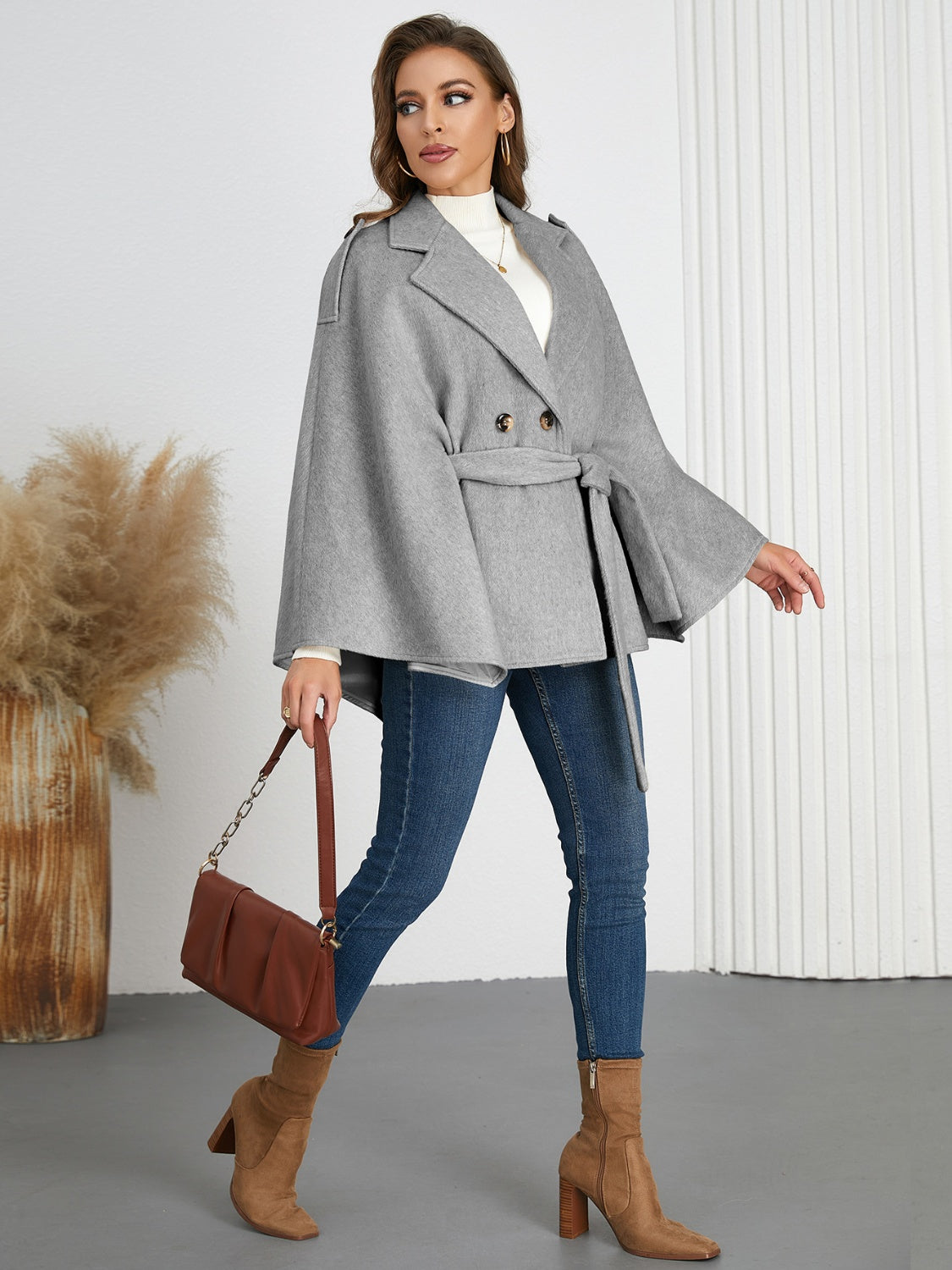 Refined Elegance Poncho Jacket