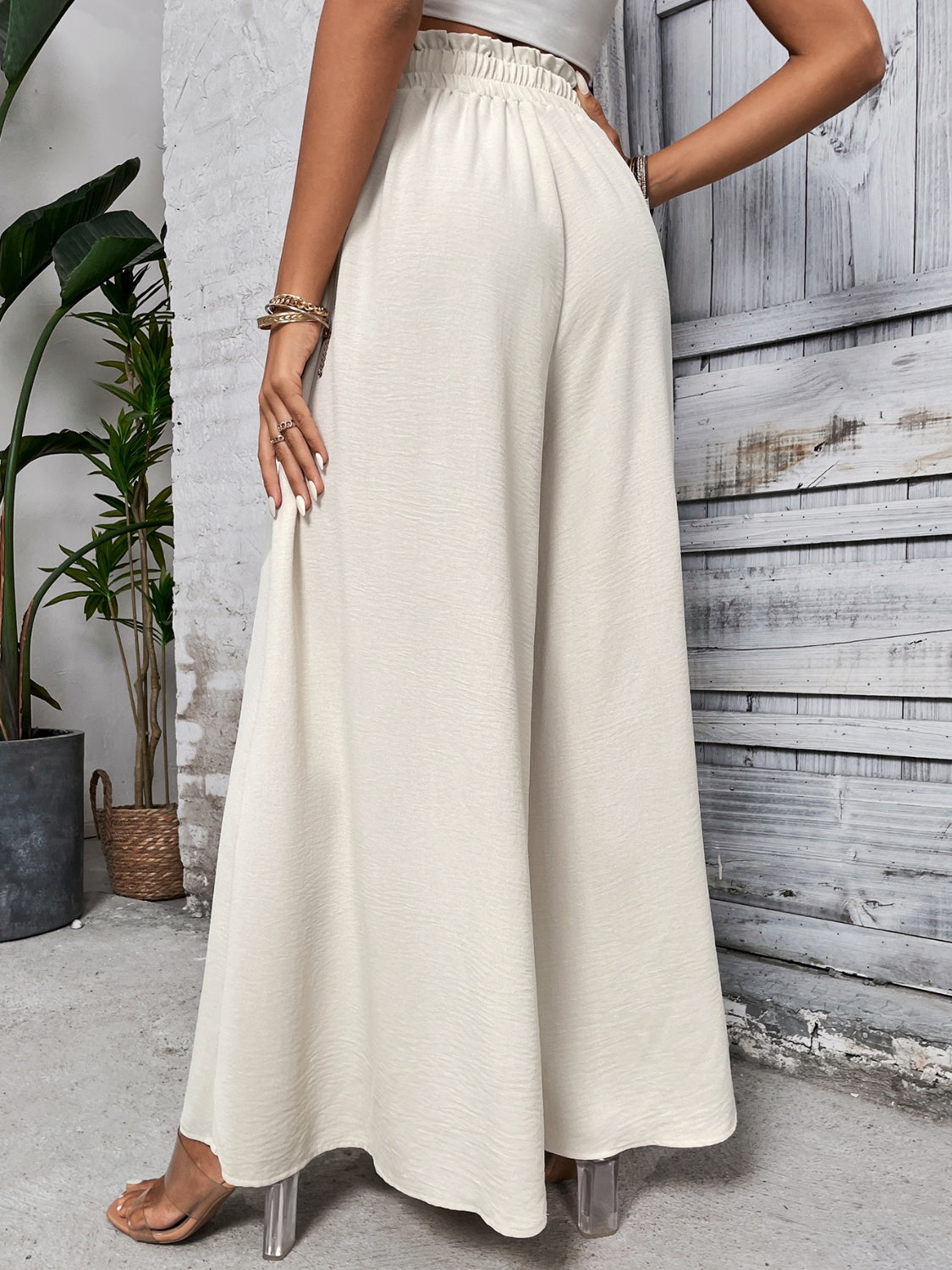 Honey Tied High Waist Wide Leg Pants – Effortless Style and Comfort