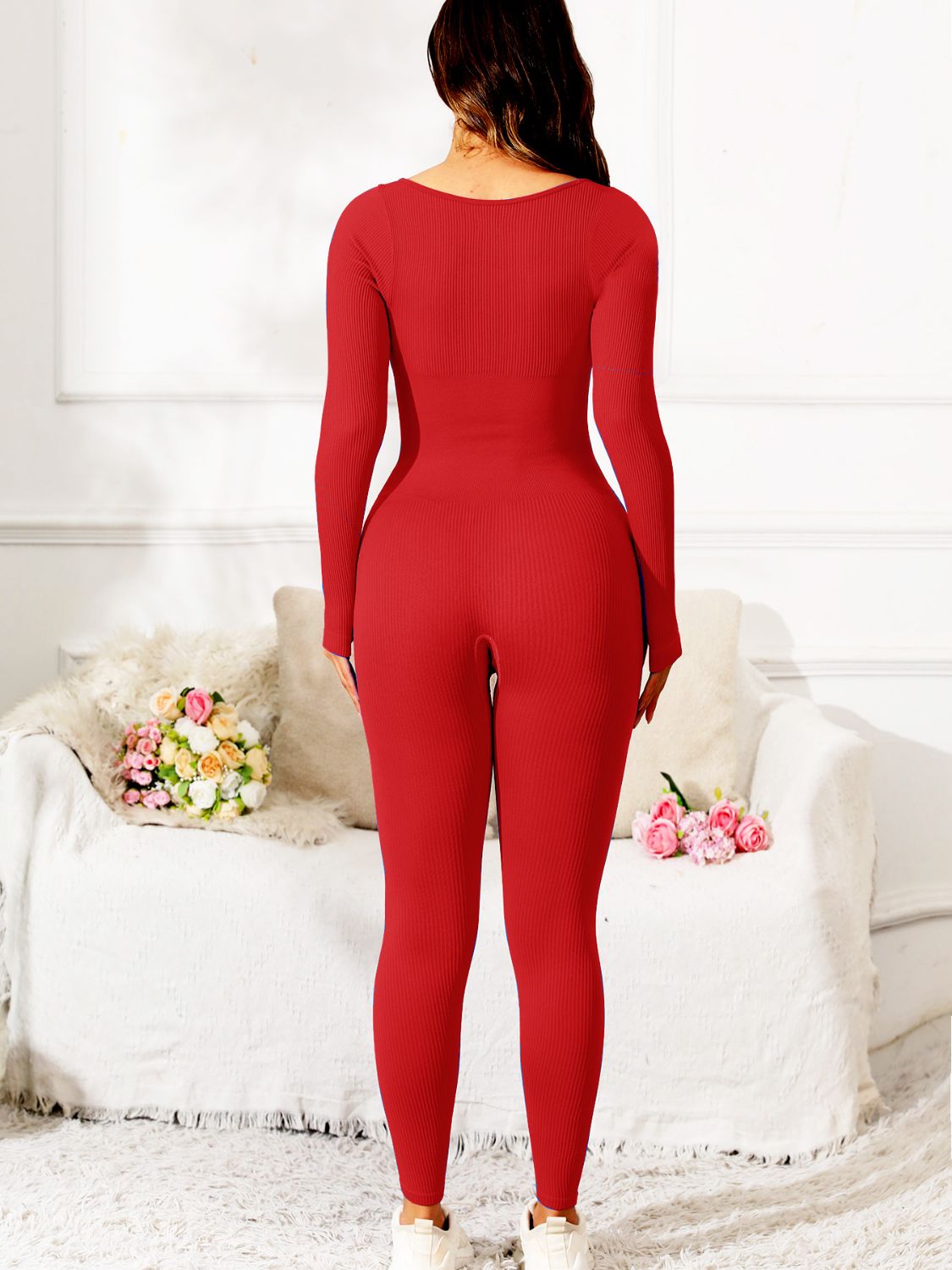 Sleek Motion Scoop Neck Active Jumpsuit