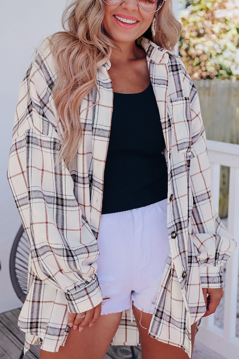 Cozy Charm Plaid Button-Up Shacket