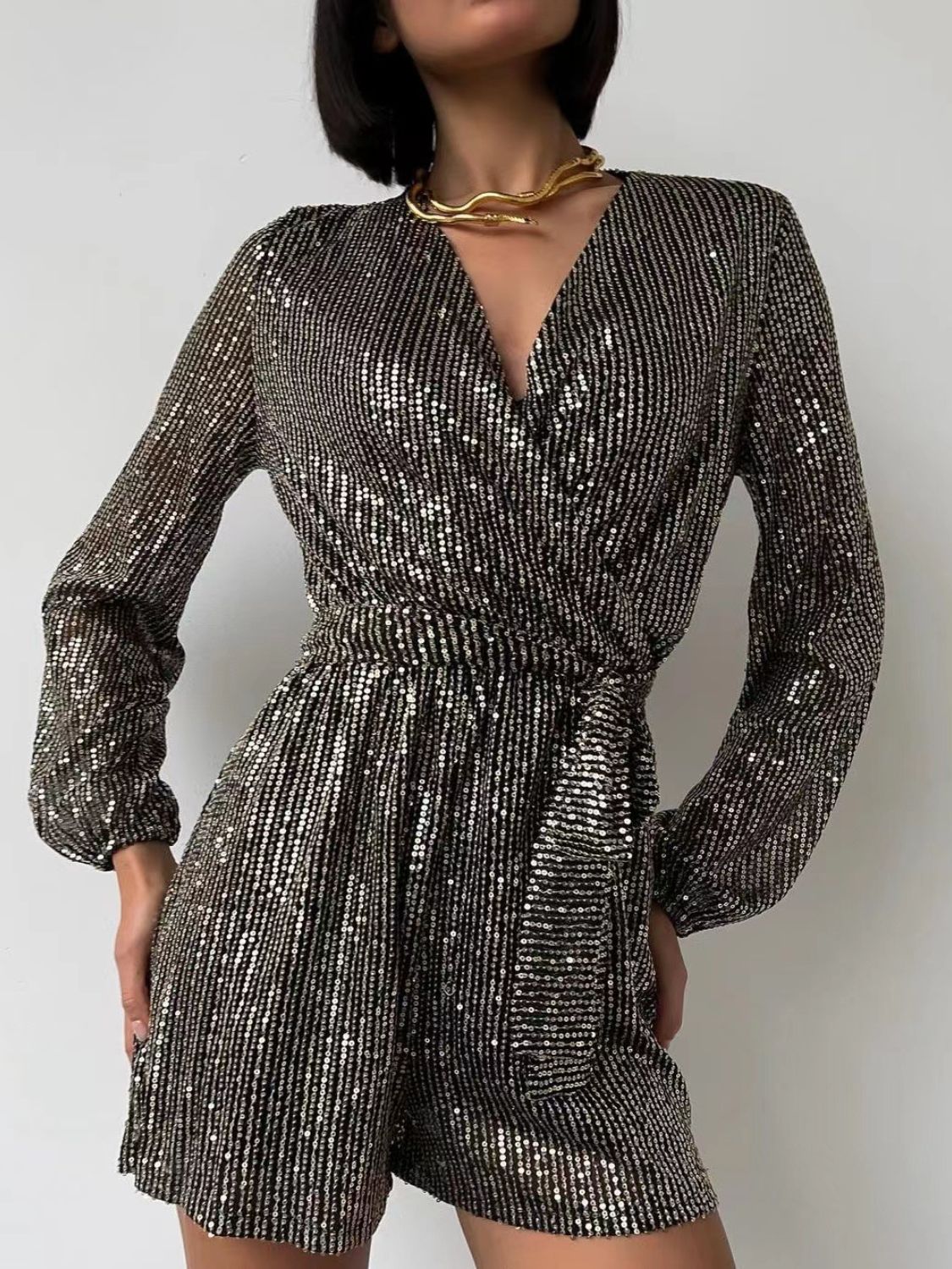 Shimmer Chic Sequin Romper