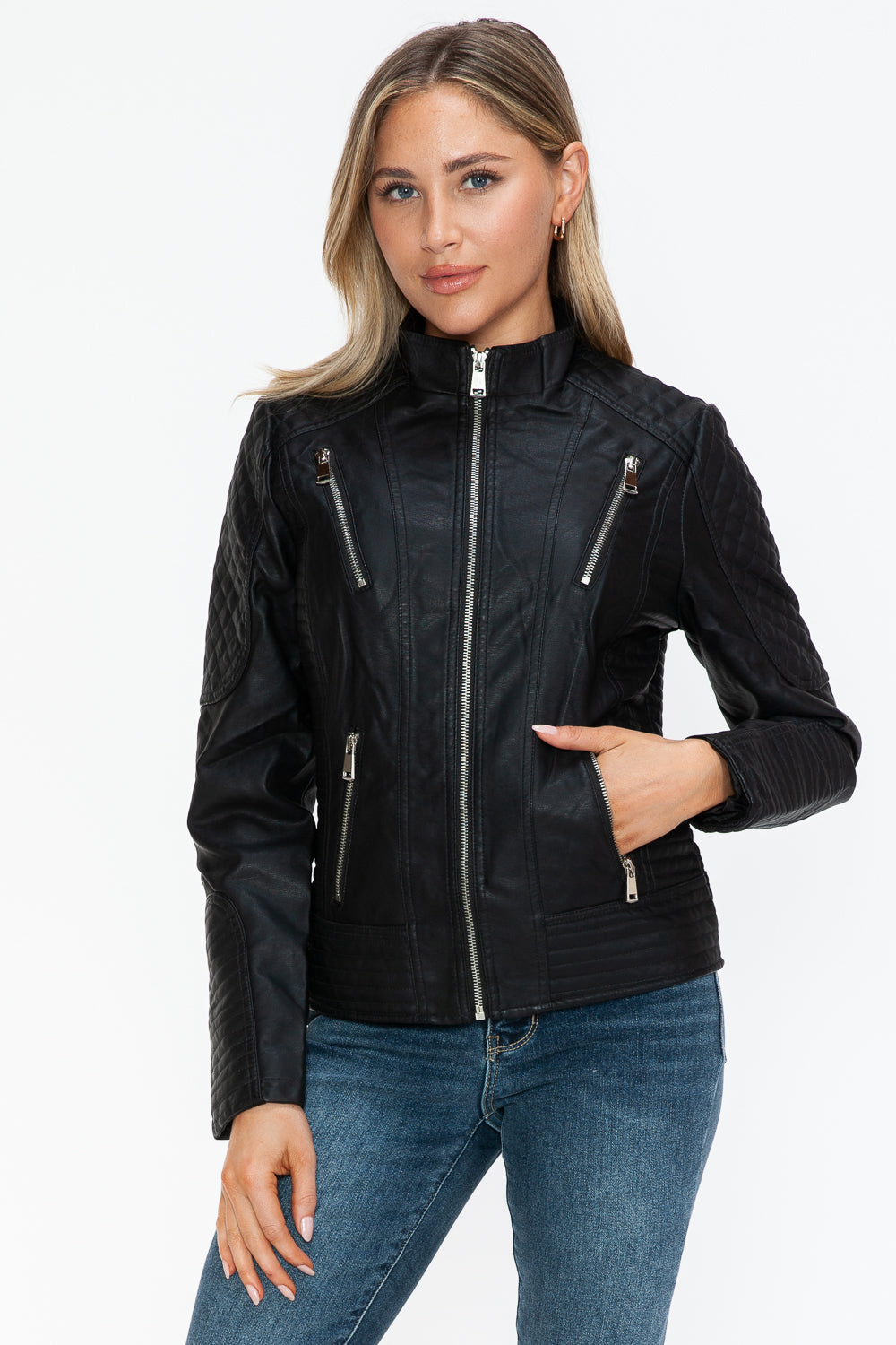 Timeless Motion Faux Leather Coat