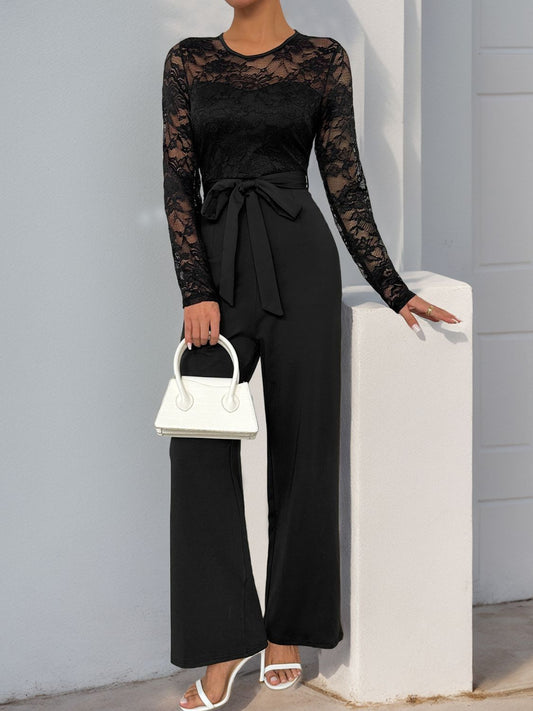 Romance in Lace Long Sleeve Jumpsuit