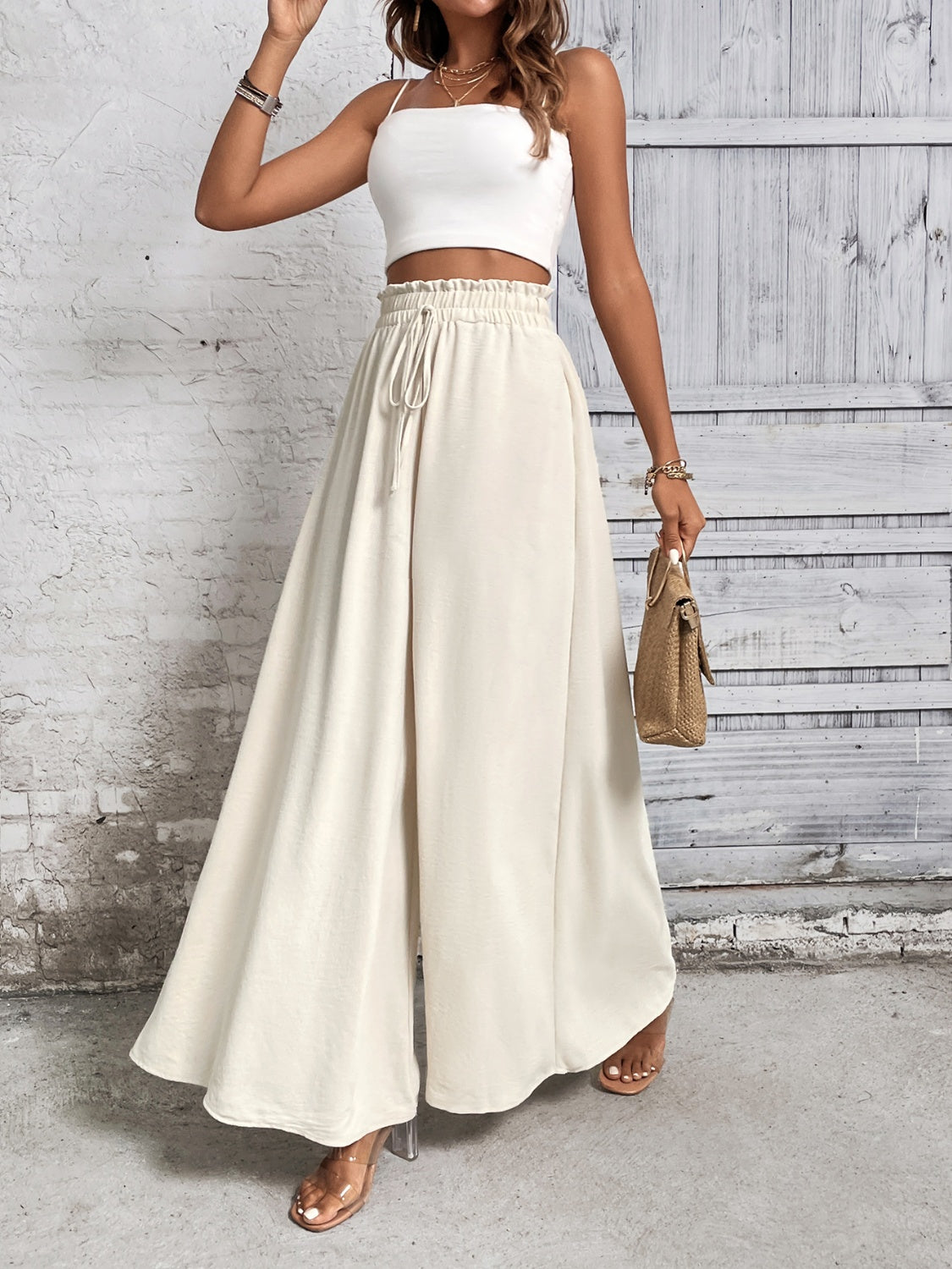 Honey Tied High Waist Wide Leg Pants – Effortless Style and Comfort