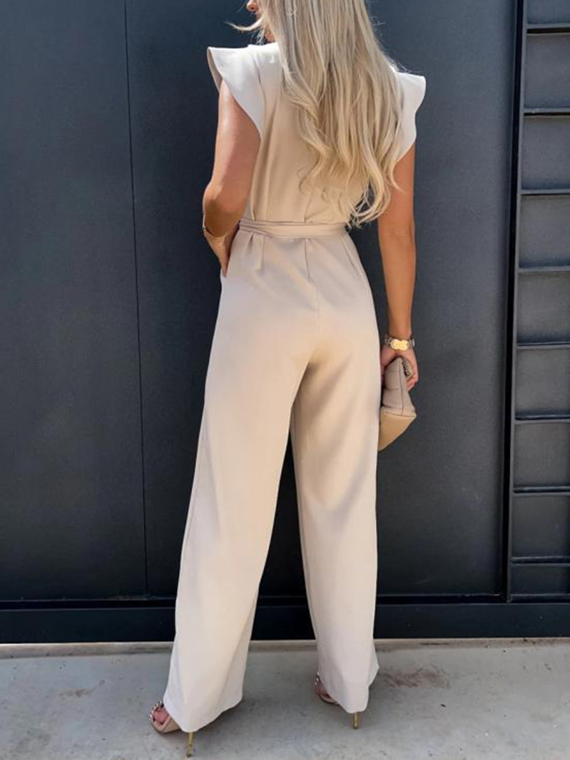 Sophisticated Ease Cap Sleeve Jumpsuit