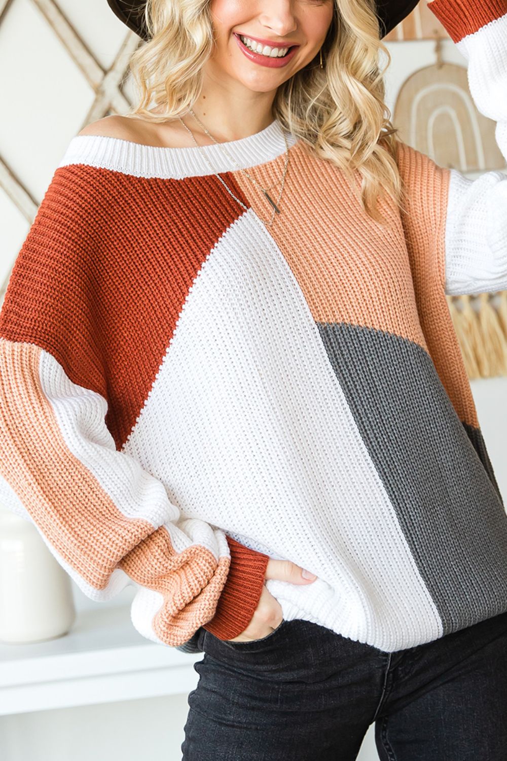 Effortless Charm Color Block Knit