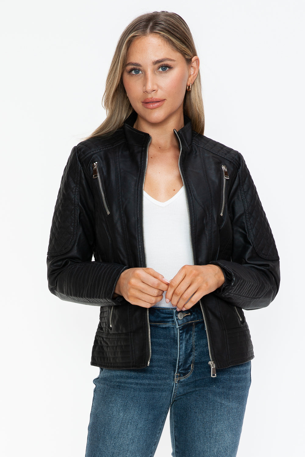 Timeless Motion Faux Leather Coat