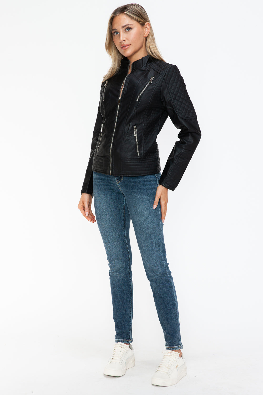 Timeless Motion Faux Leather Coat