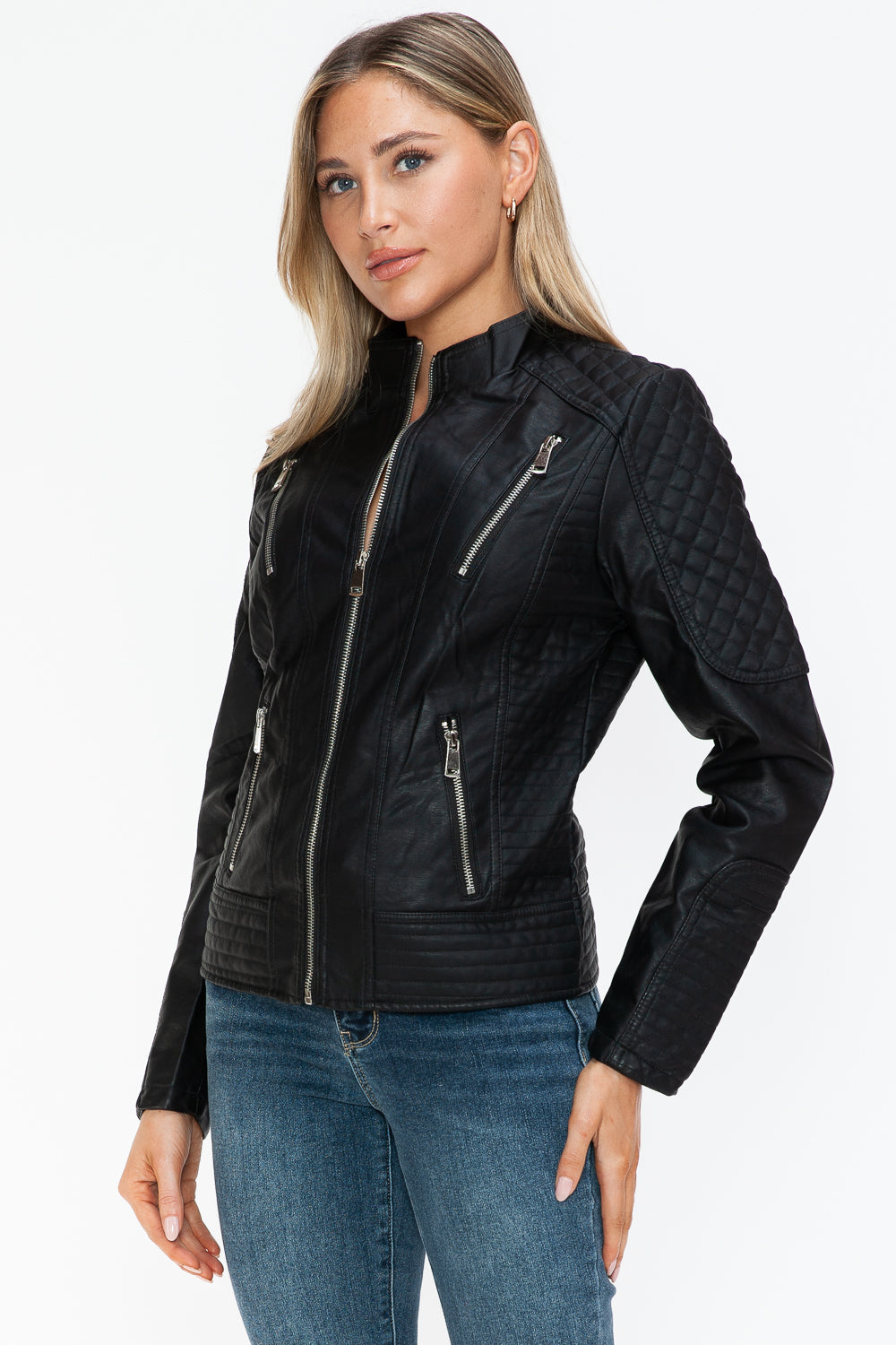 Timeless Motion Faux Leather Coat