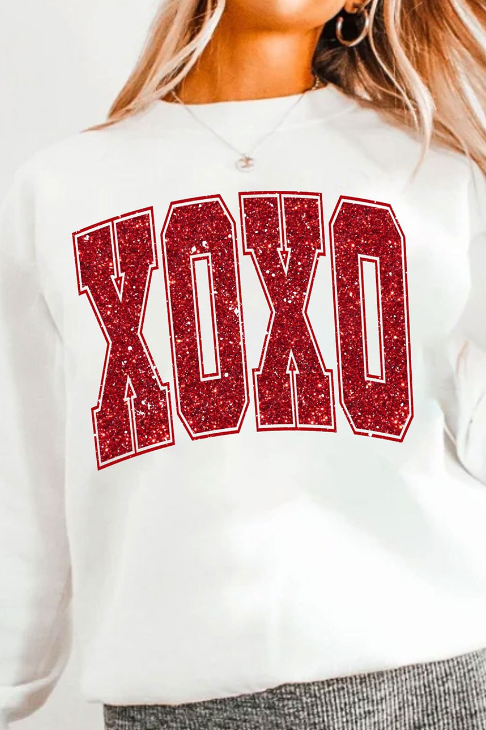 XOXO Sparkle Knit Sweater