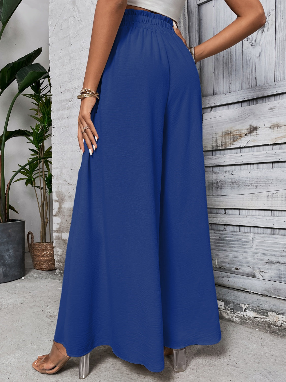 Honey Tied High Waist Wide Leg Pants – Effortless Style and Comfort