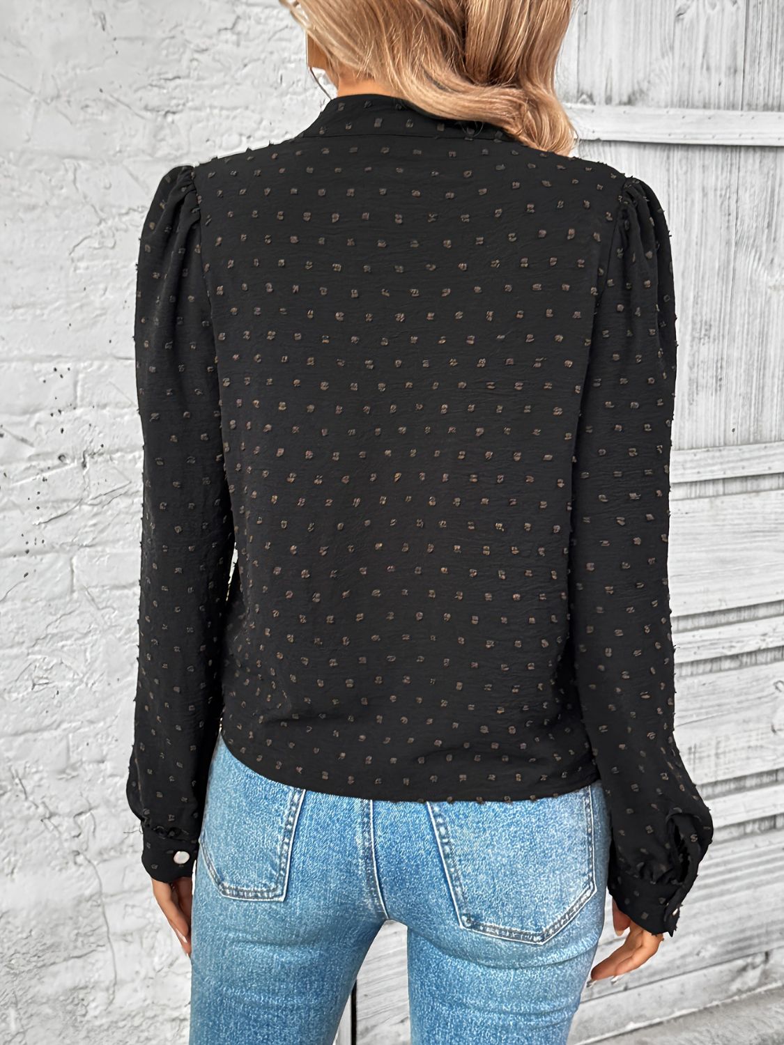 Classic Appeal Swiss Dot Blouse