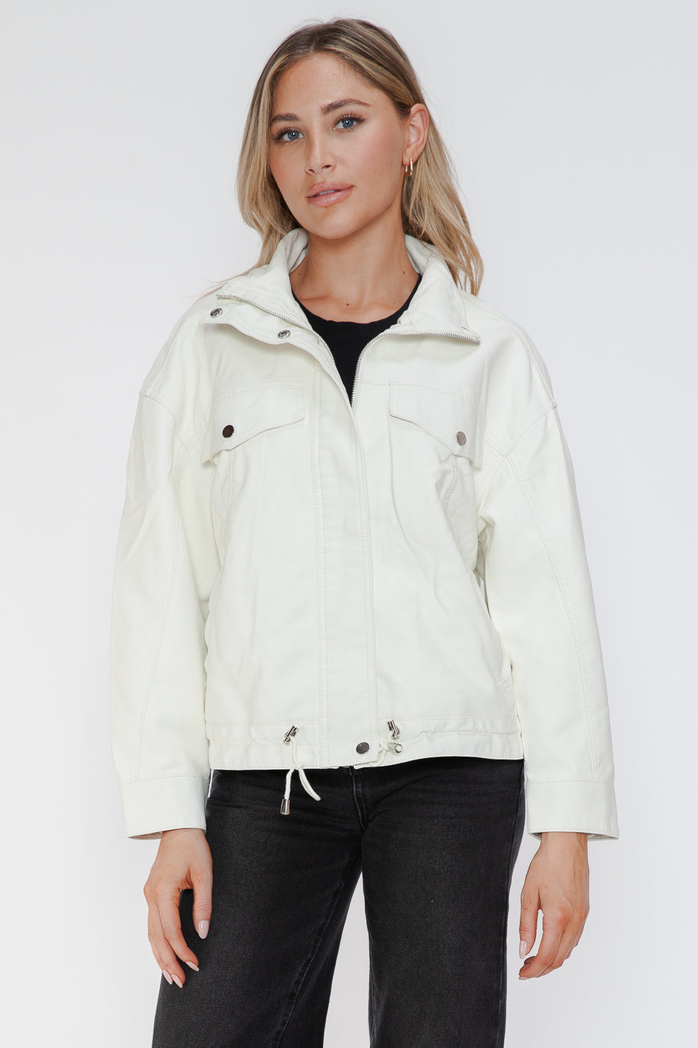 Sleek Rebel PU Zip-Up