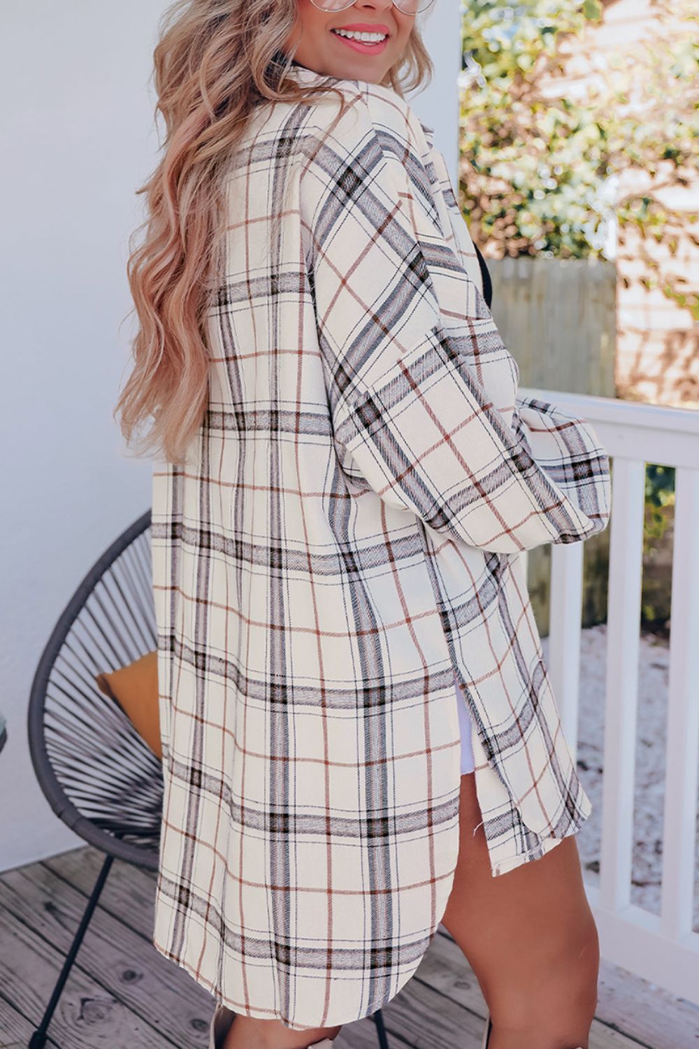 Cozy Charm Plaid Button-Up Shacket