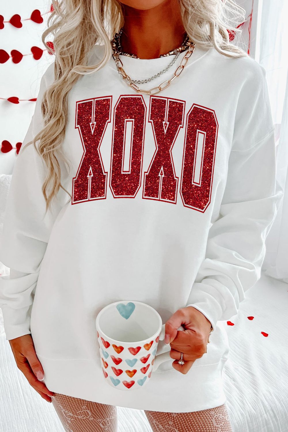 XOXO Sparkle Knit Sweater