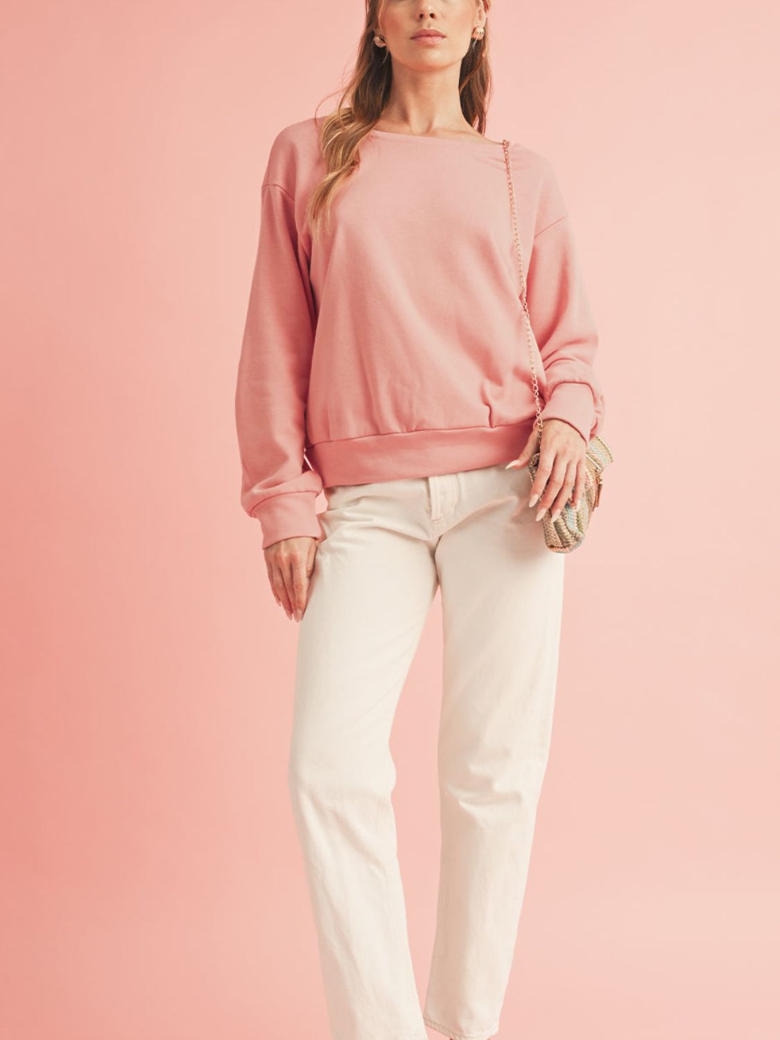 Trendy Touch Bow Detail Sweatshirt