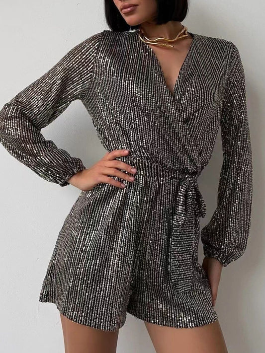 Shimmer Chic Sequin Romper