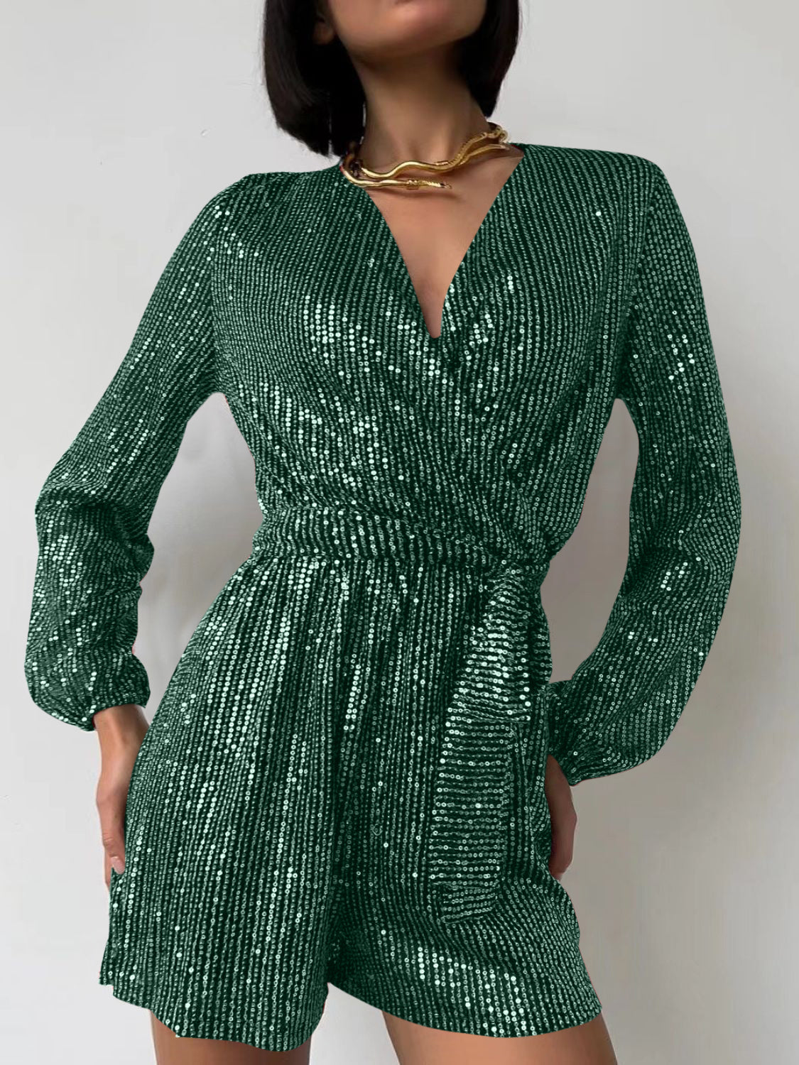 Shimmer Chic Sequin Romper