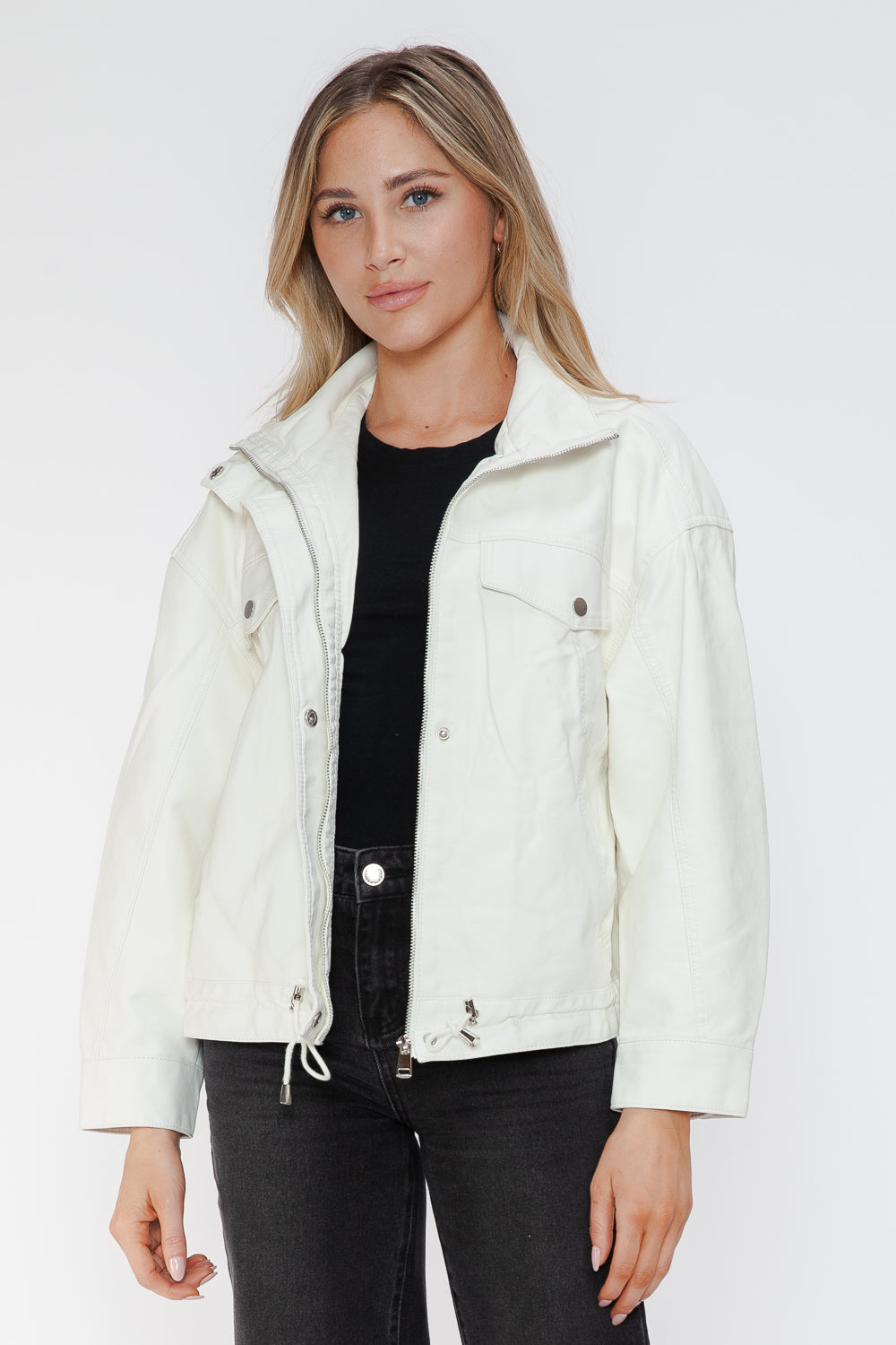 Sleek Rebel PU Zip-Up