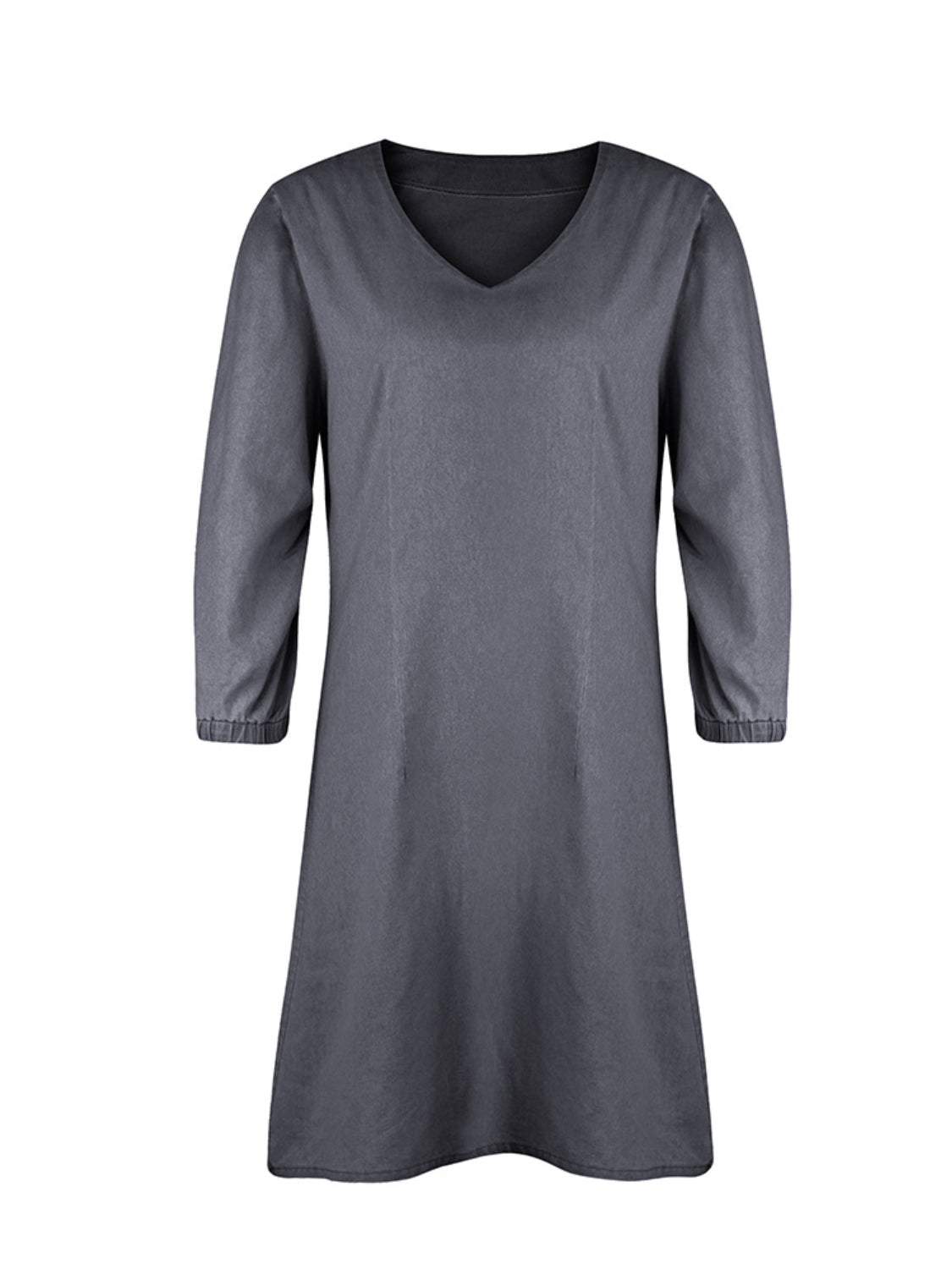 Full Size V-Neck Half Sleeve Dress – Effortless Elegance for Every Day