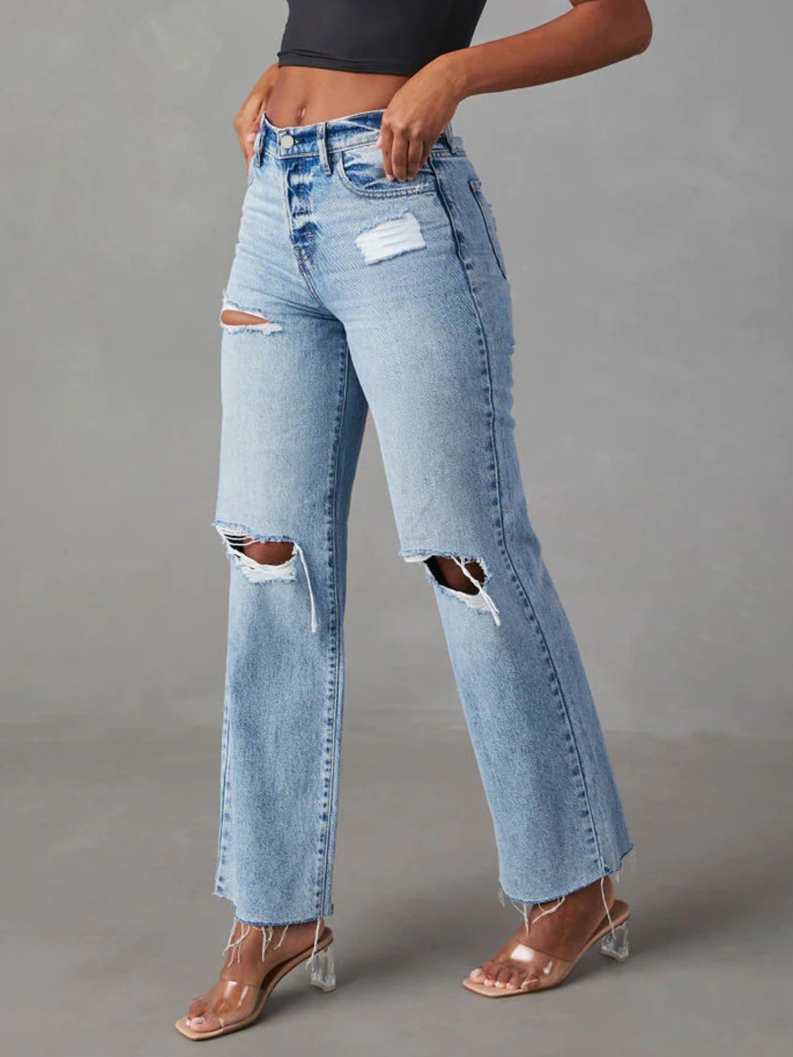 Edgy Essentials Distressed Denim