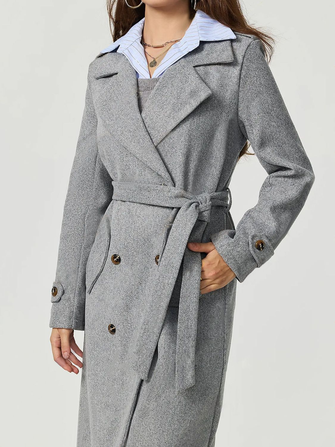 Sophisticated Charm Buttoned Coat