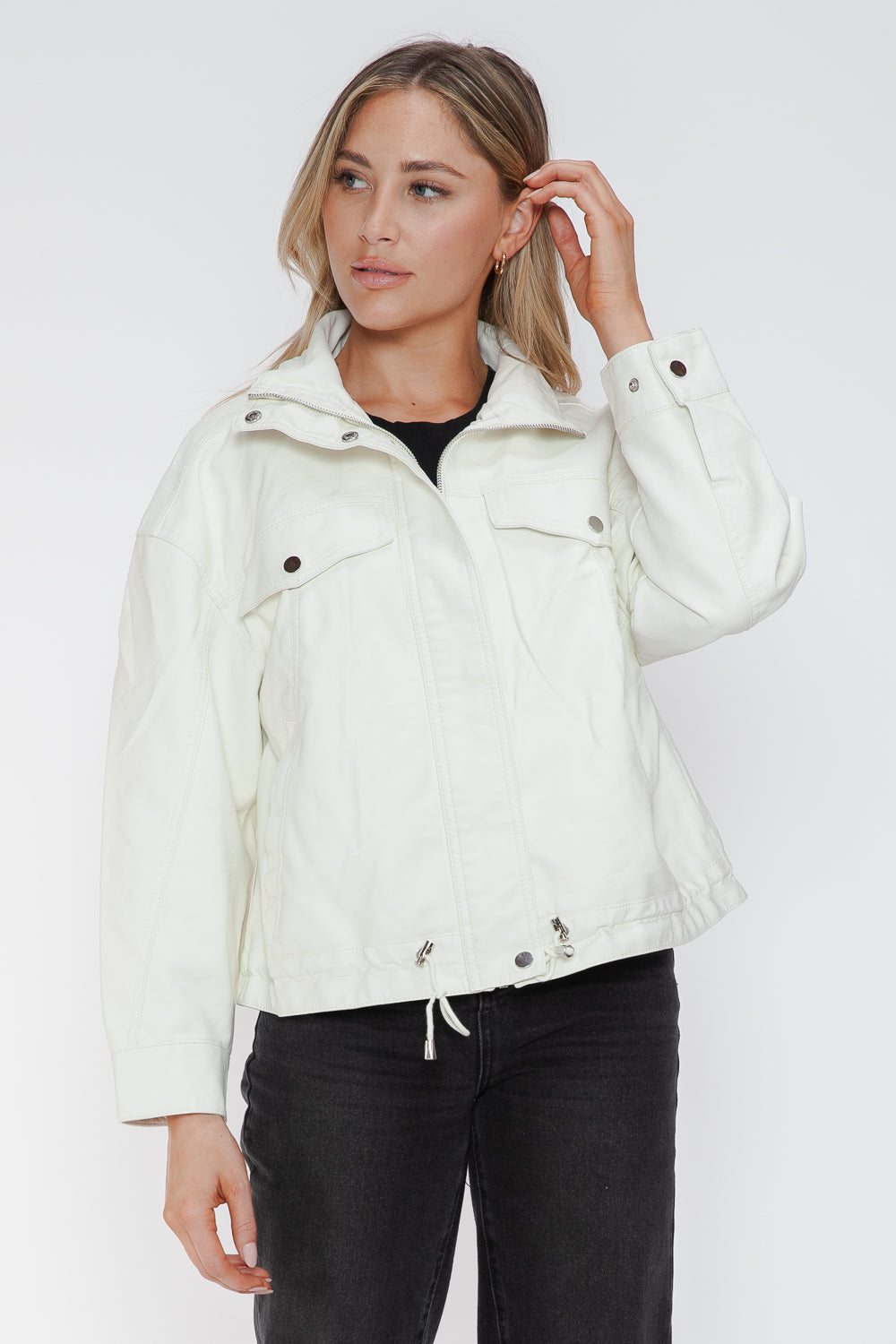 Sleek Rebel PU Zip-Up