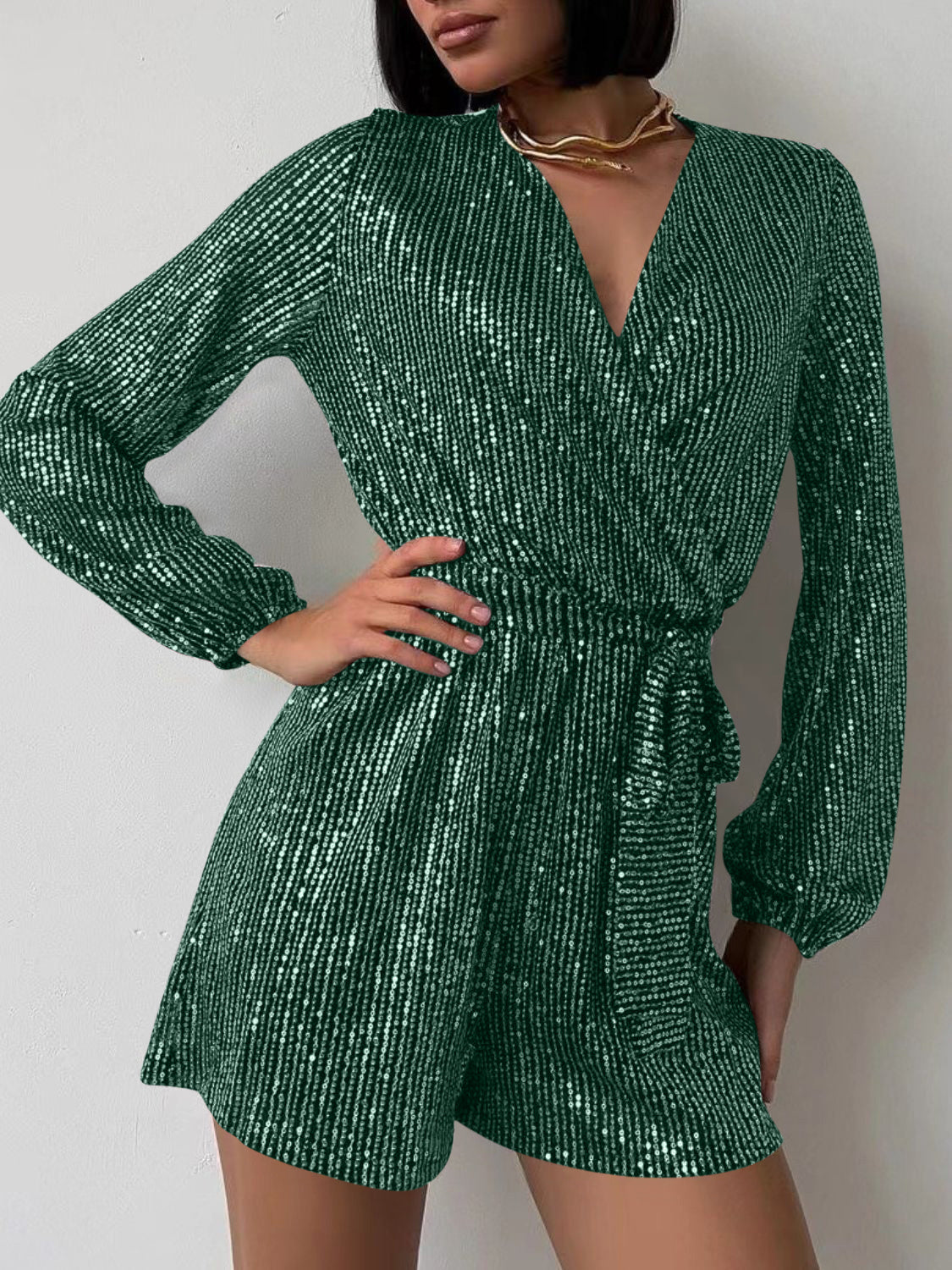 Shimmer Chic Sequin Romper