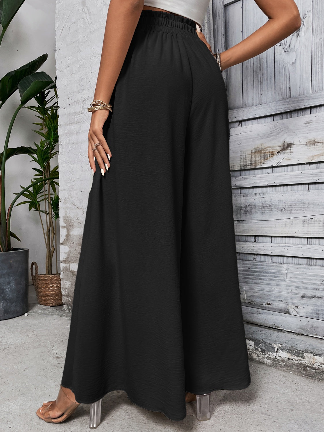 Honey Tied High Waist Wide Leg Pants – Effortless Style and Comfort