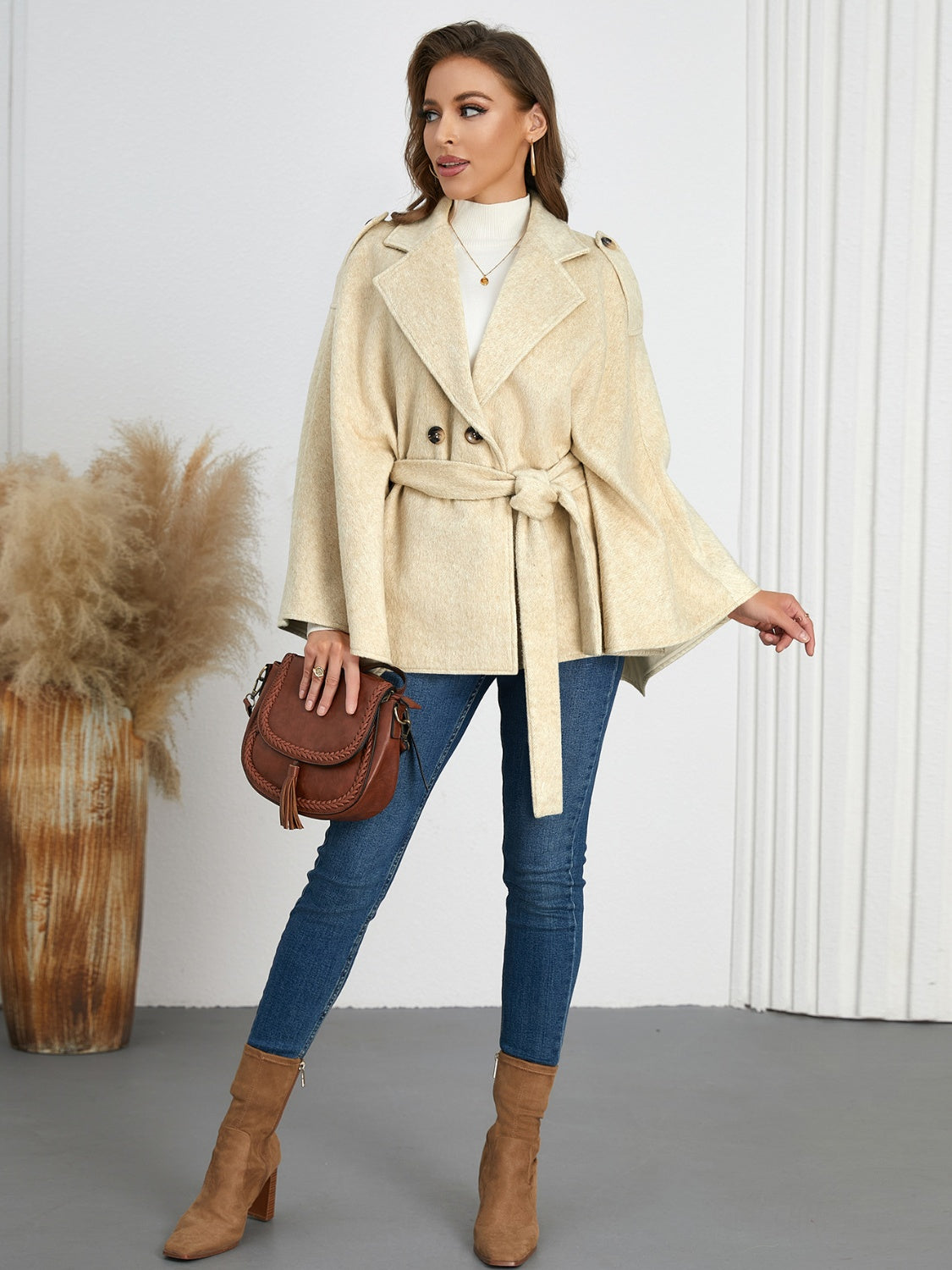 Refined Elegance Poncho Jacket