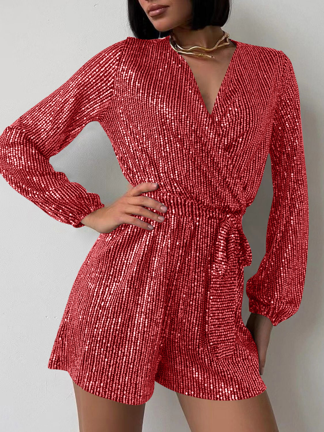 Shimmer Chic Sequin Romper