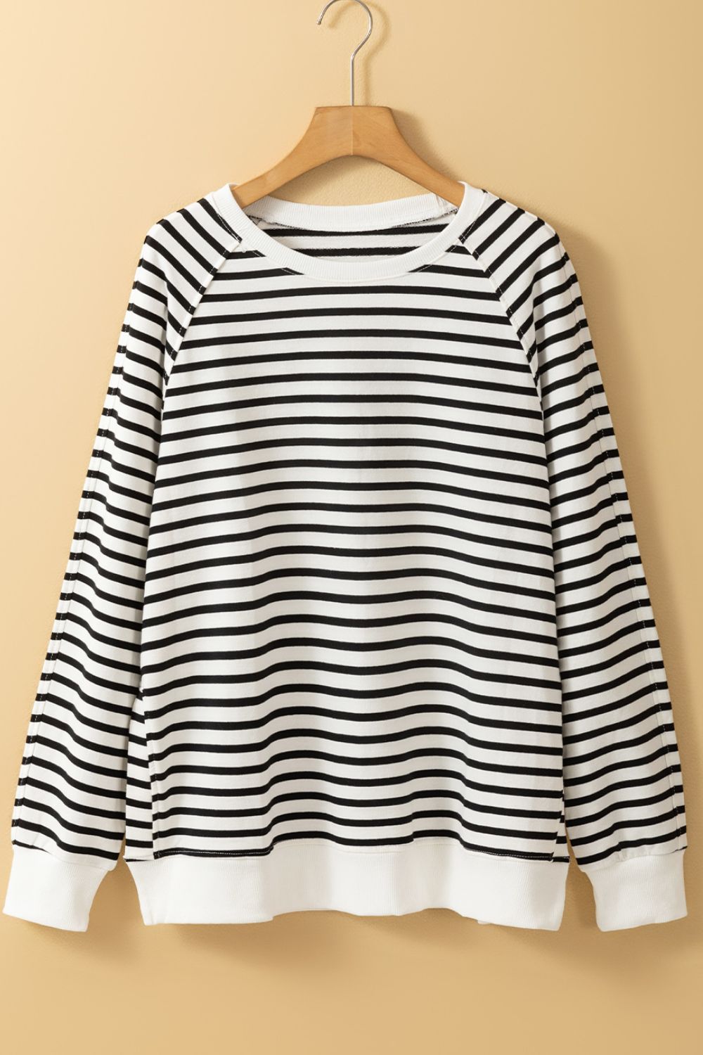 Relaxed Stripe Raglan Sweatshirt