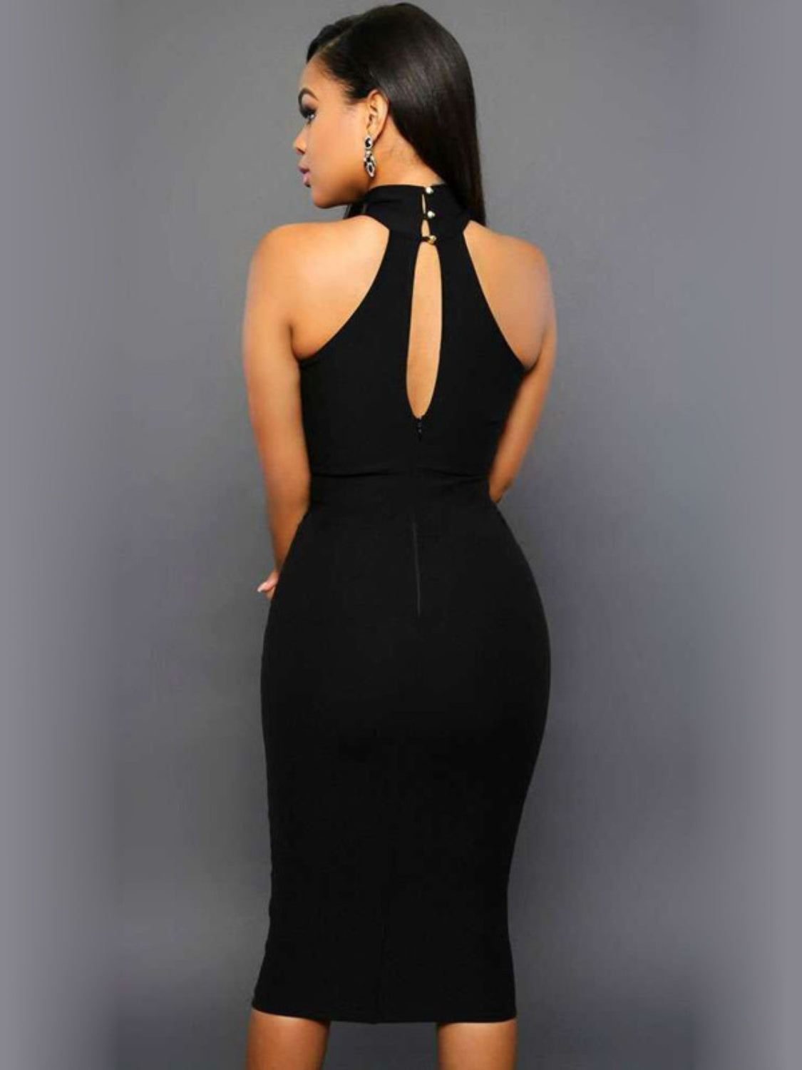 Cutout Grecian Neck Dress – Elegant & Modern Statement Piece