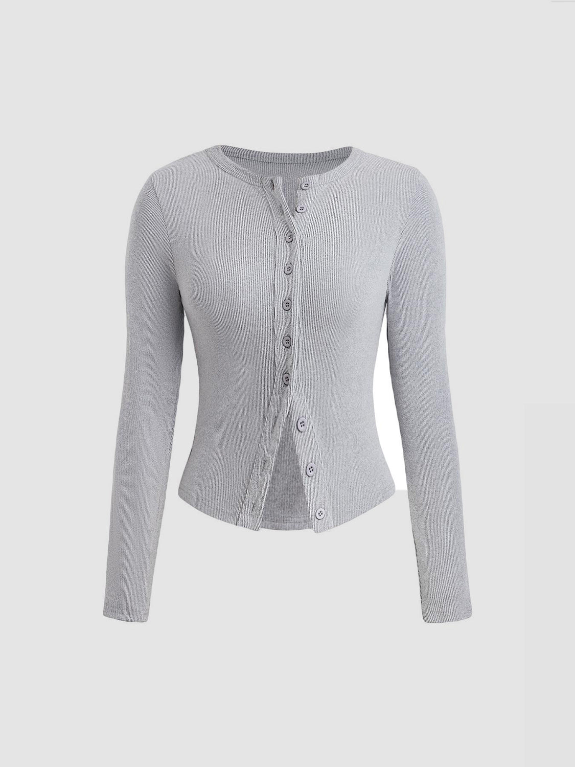 Polished Basics Buttoned Long Sleeve Top