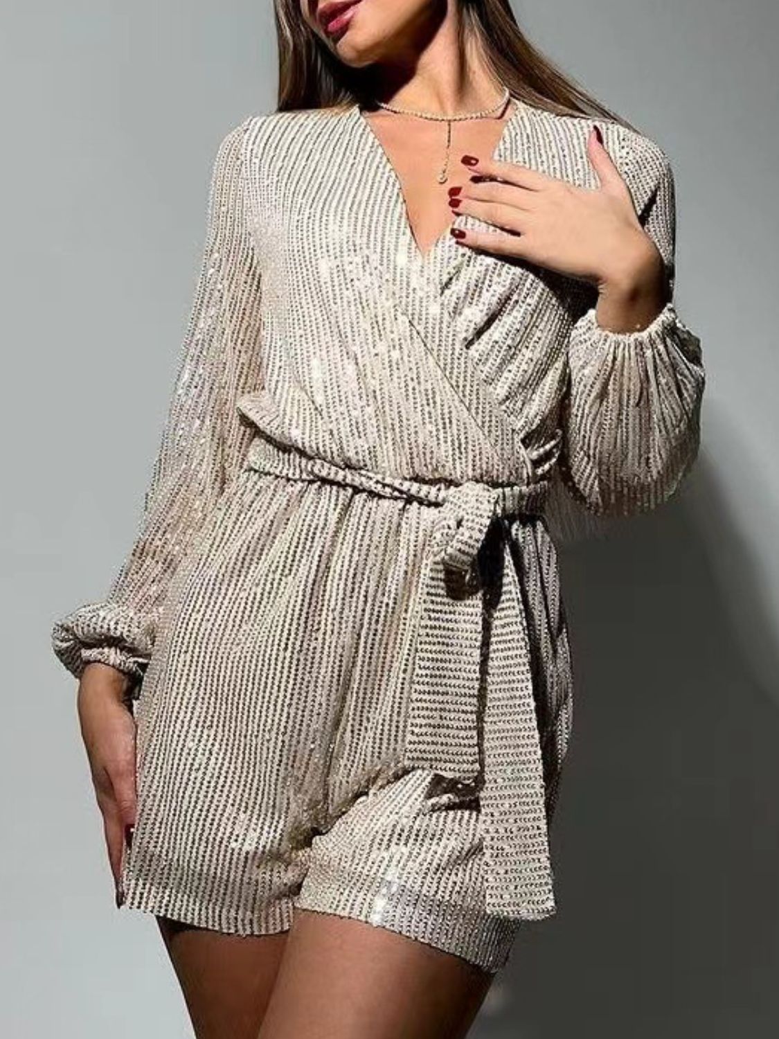 Shimmer Chic Sequin Romper