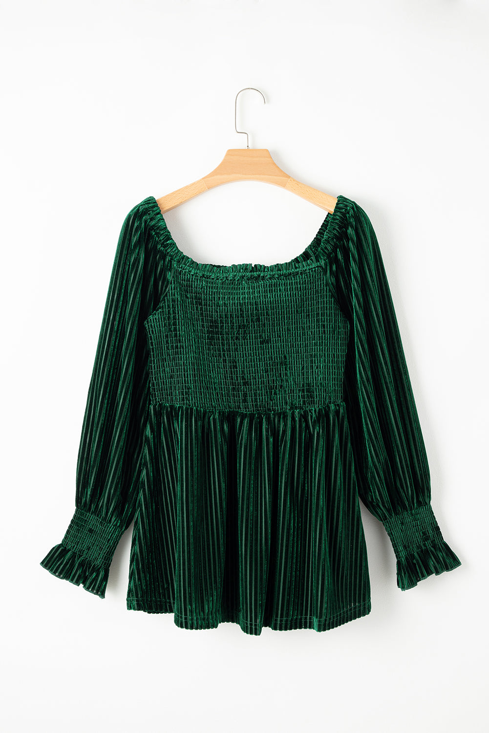 Velvet Charm Smocked Top