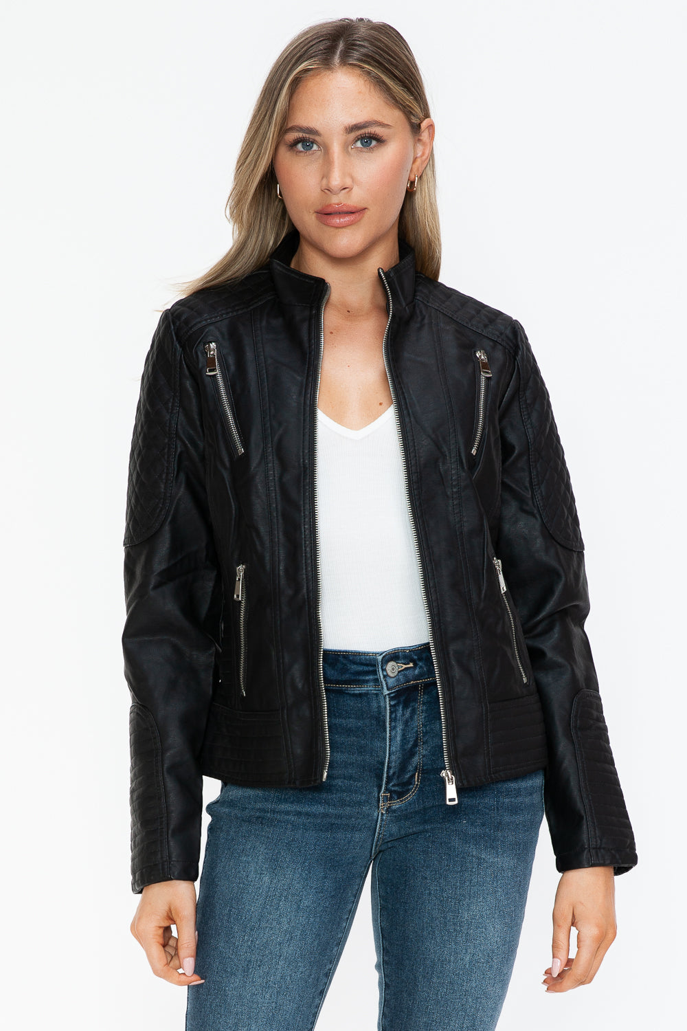 Timeless Motion Faux Leather Coat