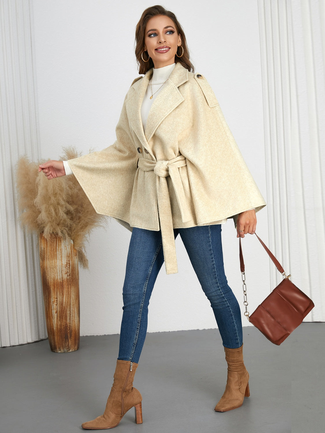 Refined Elegance Poncho Jacket