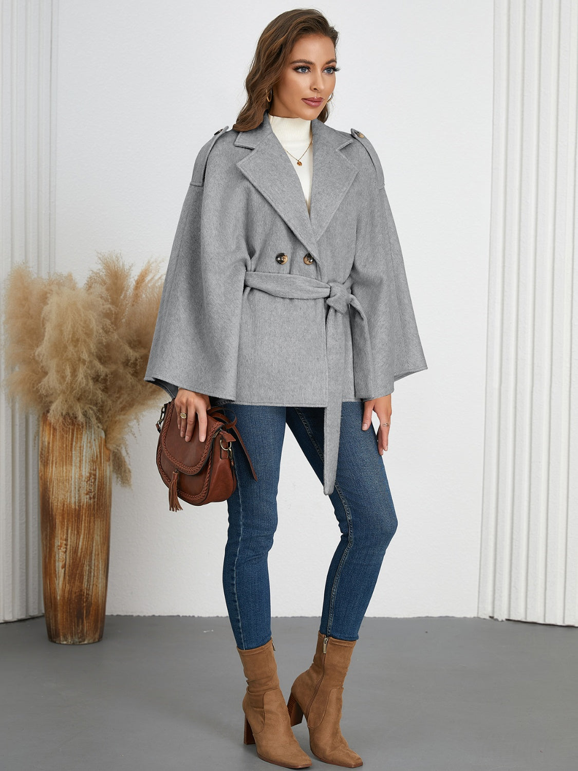 Refined Elegance Poncho Jacket