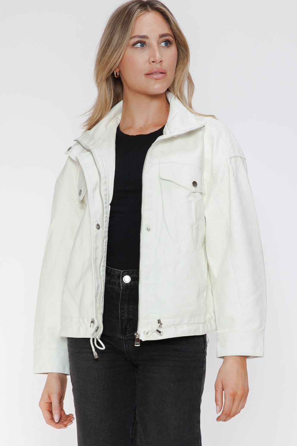 Sleek Rebel PU Zip-Up