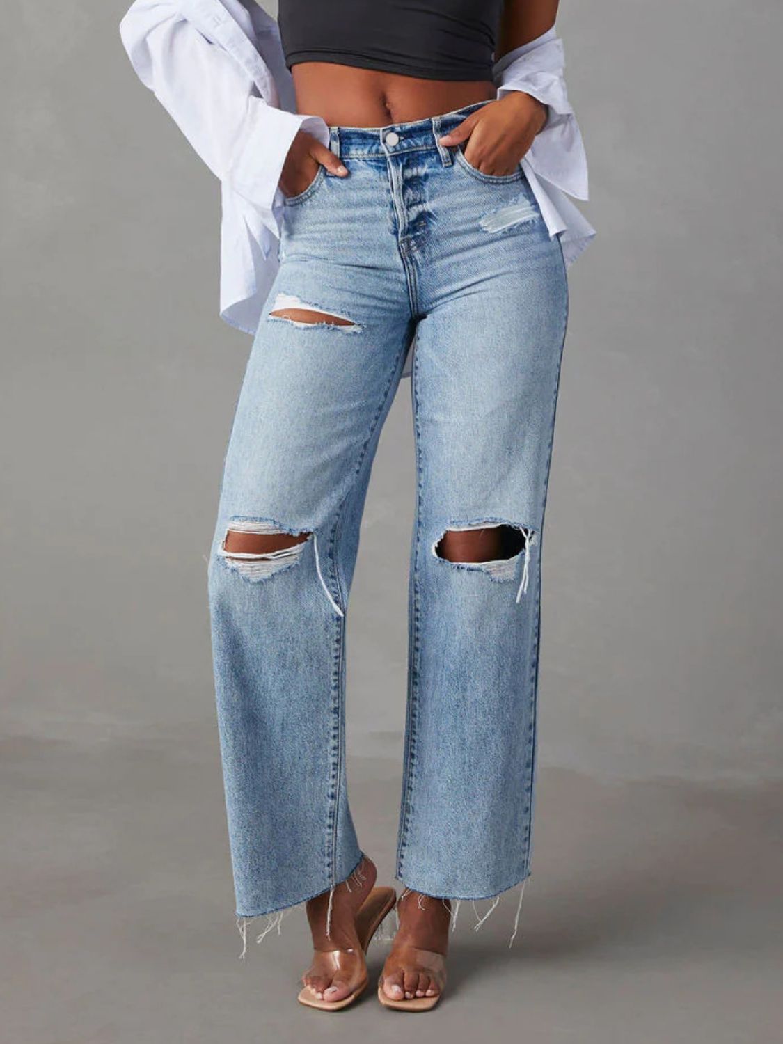 Edgy Essentials Distressed Denim